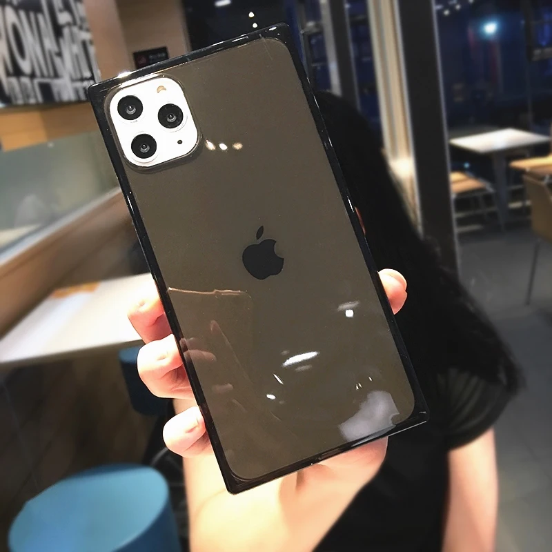 Black 4 гасбэг Drop-Proof мягкий карамельный цвет чехол для телефона для iphone XS Max XR X 11 7 8 Plus 6 6s Прозрачный Силикон ТПУ противоударный задний Чехол - Цвет: Black