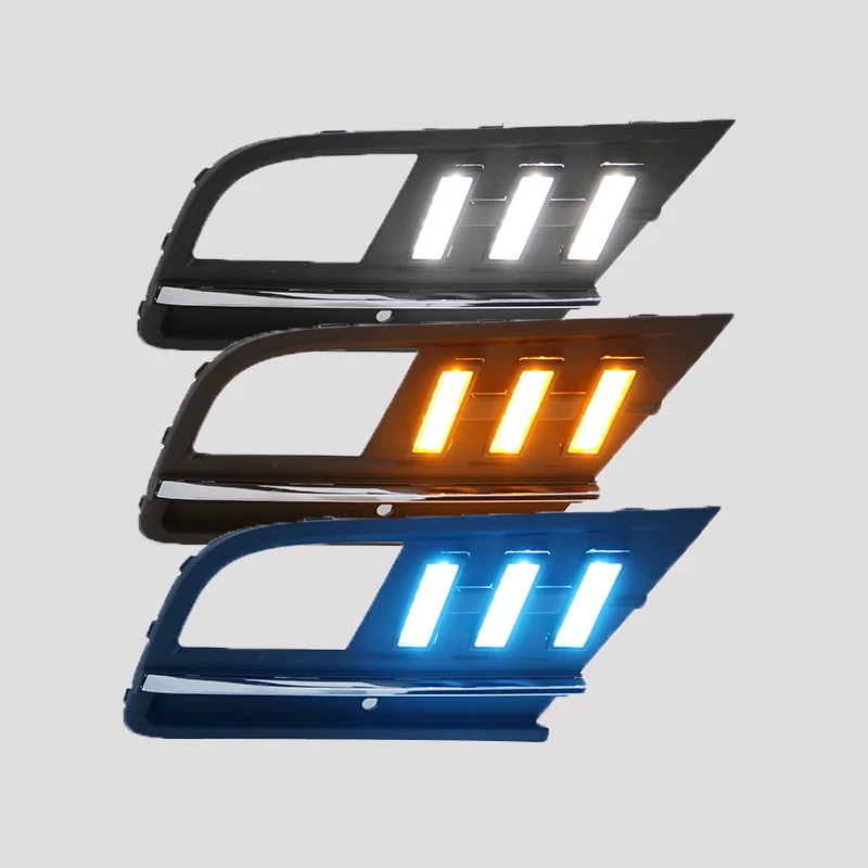 Светодиодный дневный ходовой светильник DRL для volkswagen sagitar jetta bora 2015-2018 с желтым