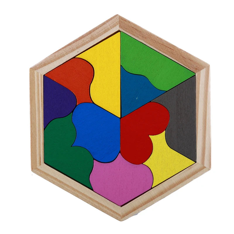Wooden Materials 3d Geometry Puzzles Early Learning Educational Toy Tangram Logic Game Toys | Игрушки и хобби
