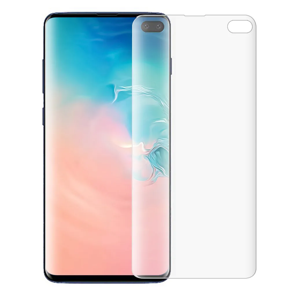 Защитная пленка из ТПУ для Samsung S10 Plus S10e Прозрачная мягкая Гидрогелевая протектор