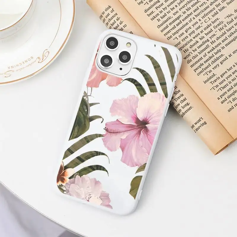 

Banana leaf Phone Case Candy Color for iPhone 6 7 8 11 12 s mini pro X XS XR MAX Plus