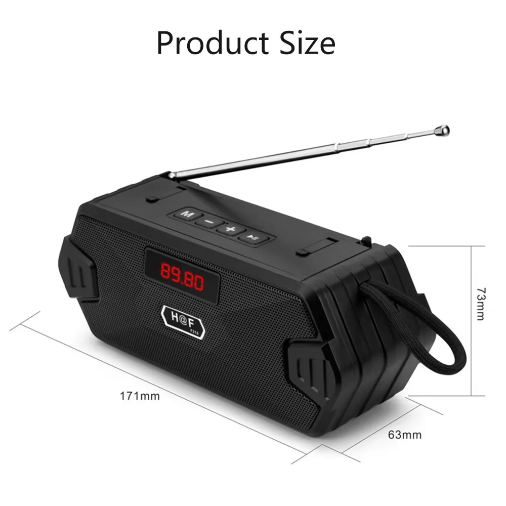 

Portable Wireless Bluetooth Speaker FM Radio Outdoor Bass Loudspeaker Subwoofer caixa de som TF USB Column Bluetooth Speakers