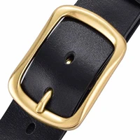 high quality first layer cowhide mens belt pure copper pin buckle business casual high end mens japanese style buckle belt2021
