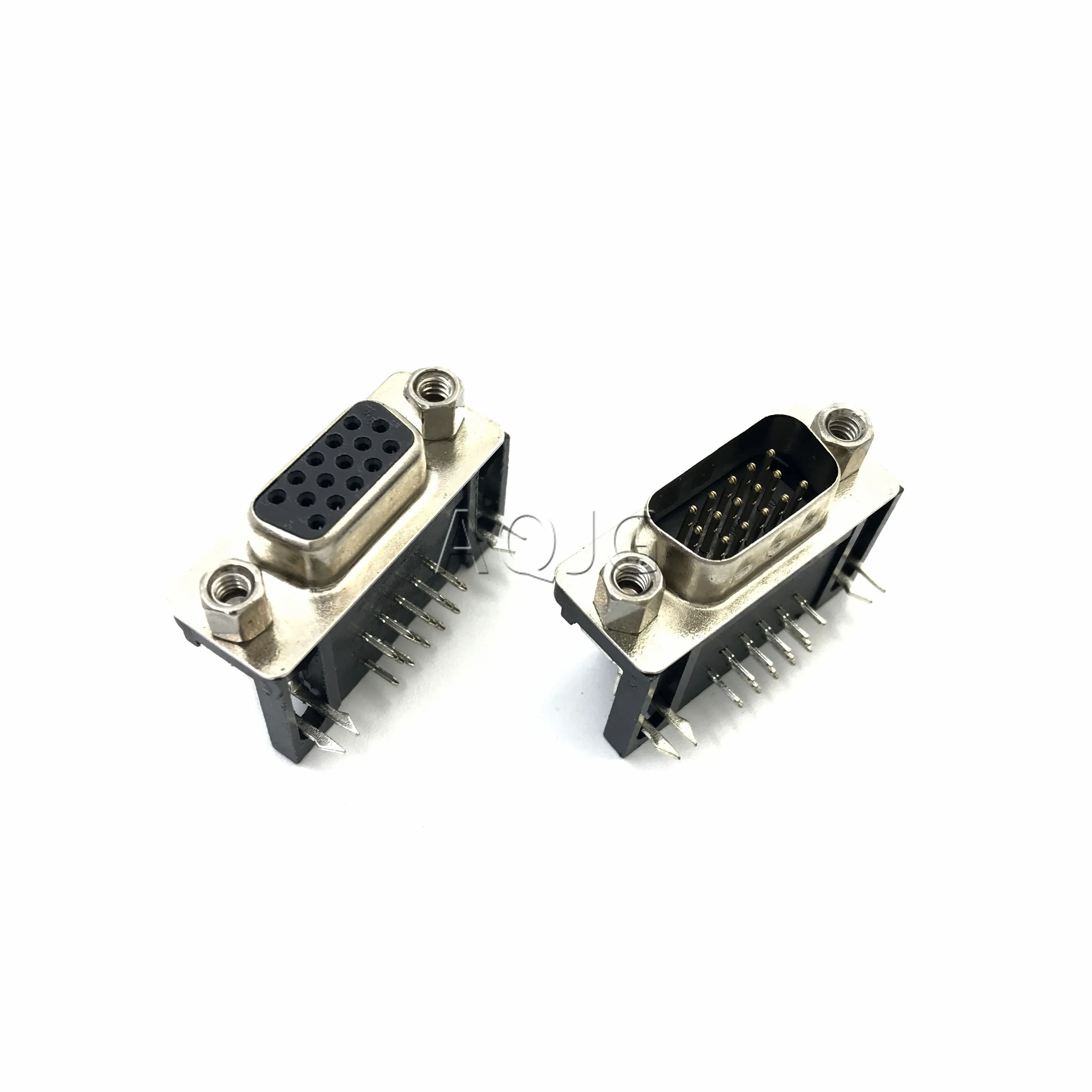 10PCS DB15 DR15 3Rows Parallel Port 15 Pin D Sub Female Male Way PCB 90 Degree Connector Socket Plug VGA Adapter | Компьютеры и офис