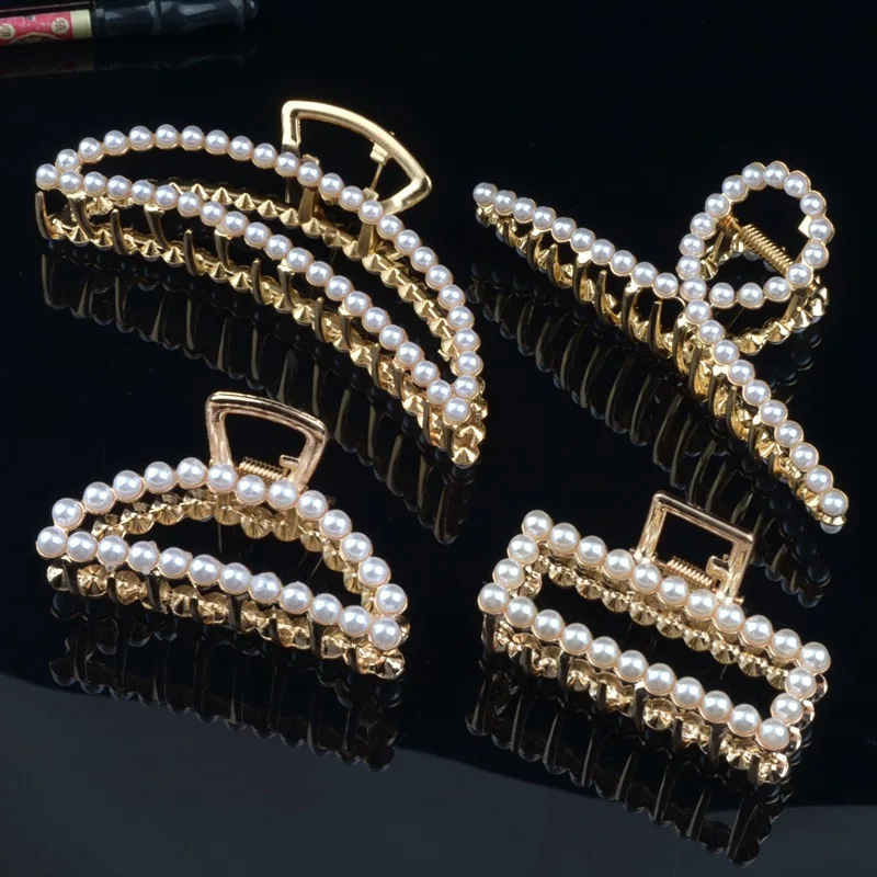 

Металлическая заколка для волос с жемчугом в Корейском стиле