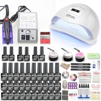 302010 colors gel nail polish kit professional nail set manicure nail art set with led nail lamp electric nail drill machine