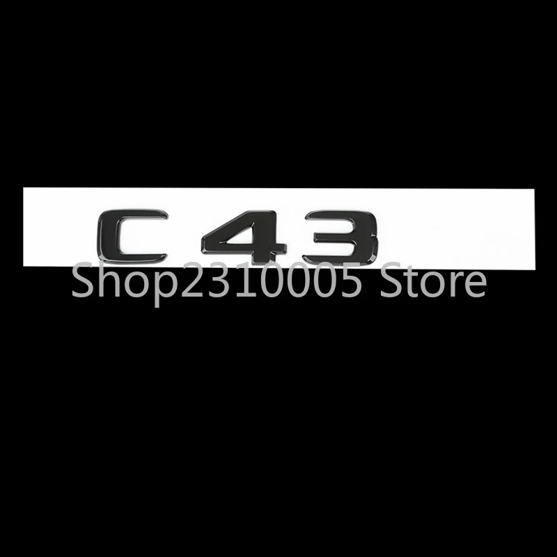 2017 Flat Letters Emblem C43 C55 C63 E63 E65 S63S G65 ML63 SL55 CLS63 GLC43 GLE63 V8 BITURBO TURBO 4MATIC+ for Mercedes AMG Rear |