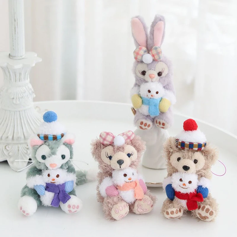 

Kawaii Duffy Bear Stellalou ShellieMay Gelatoni Cartoon Plush Toy Doll Bag Pendant Bag Hang Accessories Keychain for Girls Gifts