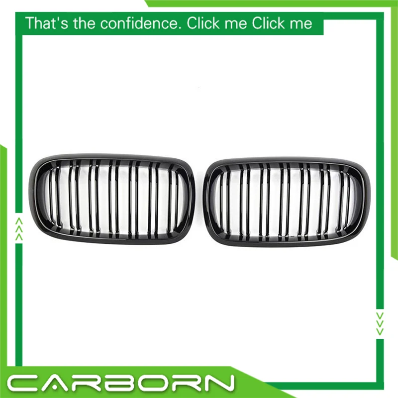 

Двойная решетка из АБС-пластика, глянцевый черный/матовый черный/тройной цвет + Хромированная передняя решетка для BMW X5/X6 серии F15/F16 14 15 16 17 18 ...