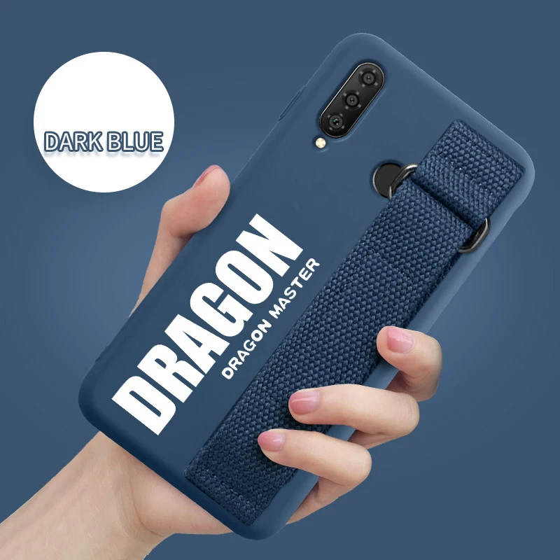 Blue Ручной ремешок чехол для Xiaomi mi 9 SE 8 Pro Lite 6X A3 A2 A1 9T CC9 Max 2 3 Red mi K20 Примечание 10 7 6 mi x 2S чехол матовый Силиконовый чехол - Цвет: Blue