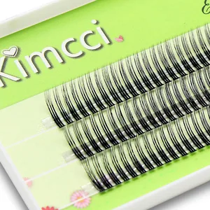 Ресницы Kimcci индивидуальные для наращивания, 2 слоя 3D, утолщенные, накладные, для макияжа, русский объем, 120 пучков
