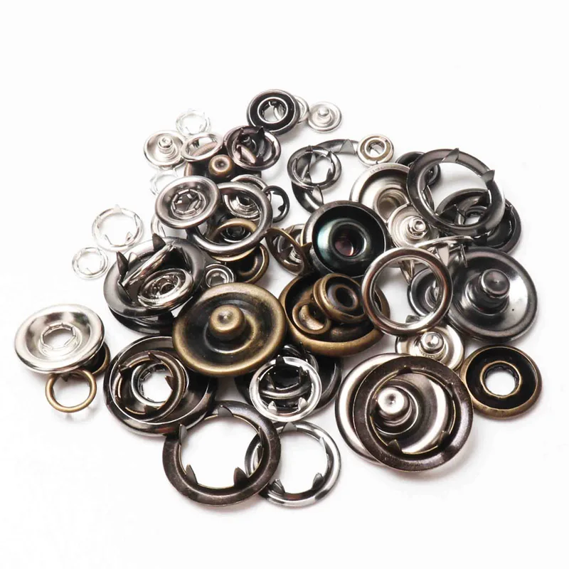 Metal Snaps for Baby Rompers - Prong Snap Buttons Fasteners with Buckle - 50 Sets (4pcs in 1 set) - Available in 7.5/9.5/11mm Sizes. image 2