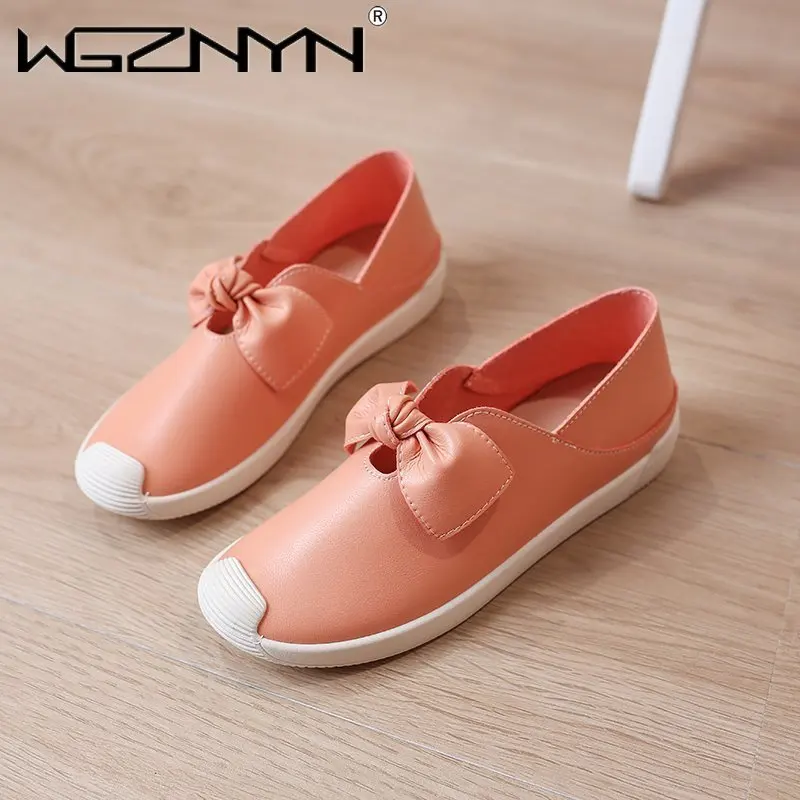 

WGZNYN 2021 Fashion Spring Women Shoes Breathable Soft Solid Women Casual Flat Shoes Women Loafers Autumn Female Footwear
