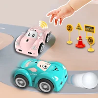 lovely cartoon hand controlled induction tracking car music wireless remote control gesture sensor following car kids toys gift