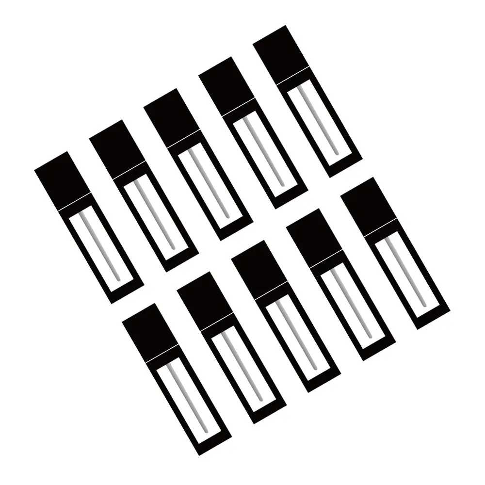 Пластиковый пустой тюбик для блеска губ 10 шт./лот 4 мл черные прозрачные Бутылочки