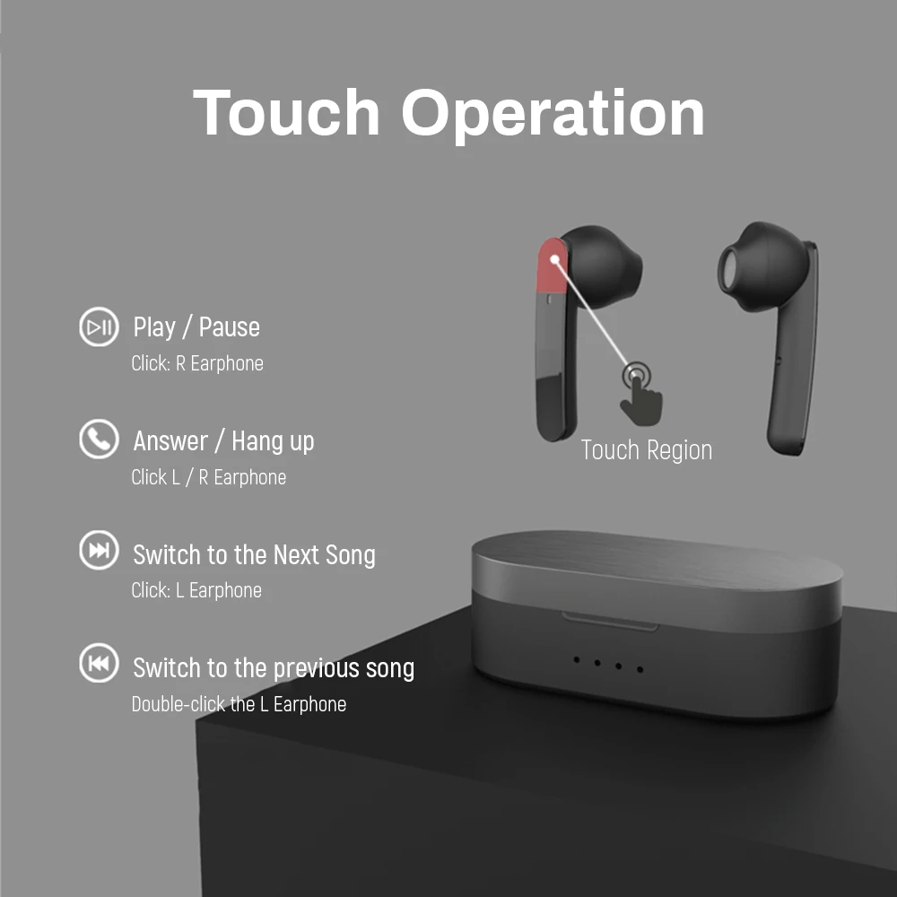 Bluetooth наушники 5 0 Беспроводные спортивные вкладыши стереонаушники со встроенным