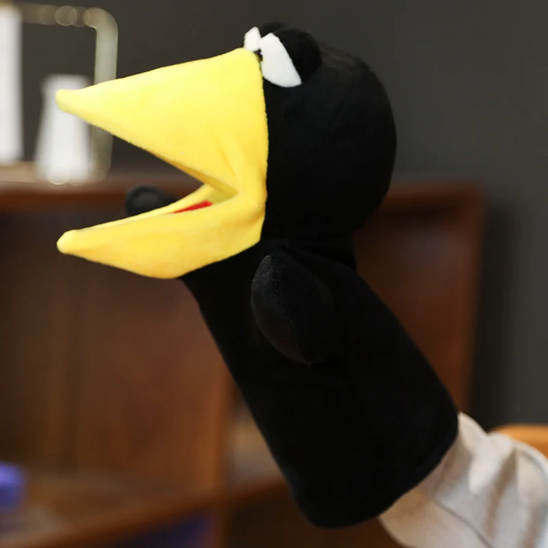 Горячая смешная перчатка ворона Лисы Плюшевые куклы-марионетки мягкая плюшевая
