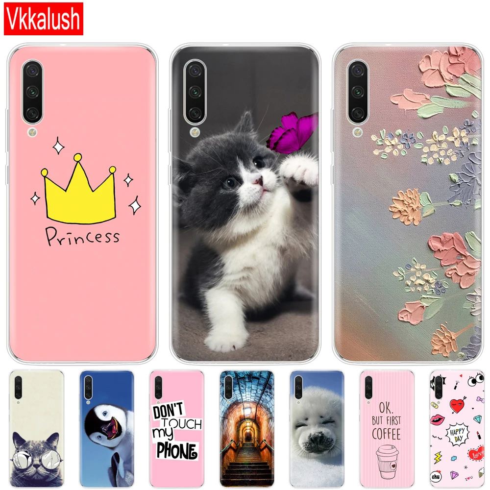 Силиконовый чехол для Xiaomi MI A3 с полной защитой мягкая задняя крышка из ТПУ чехлы