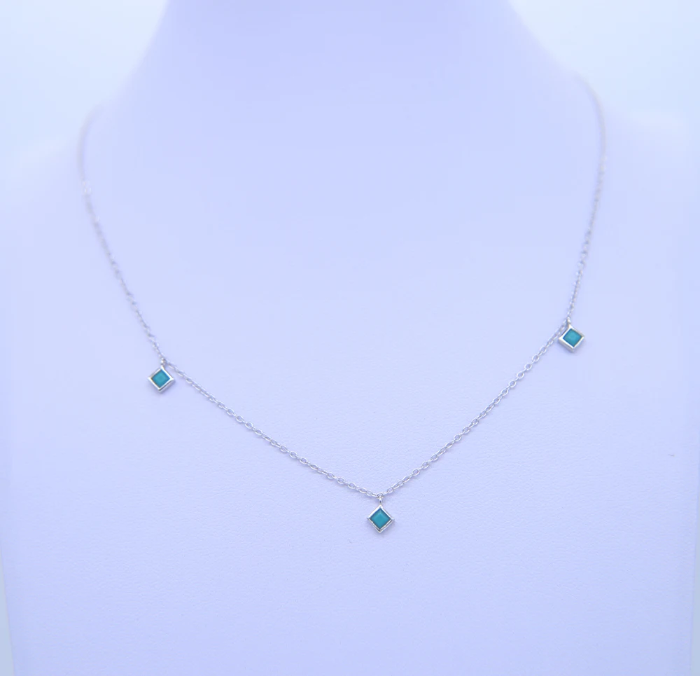 Новые очаровательные 3 площади эмаль массивное ожерелье с подвеской для женщин