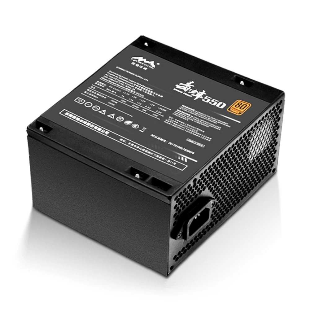 

550 Вт ATX 6 Pin PFC SATA игровой бесшумный блок питания для ПК бесшумный компьютерный блок питания для настольного компьютера