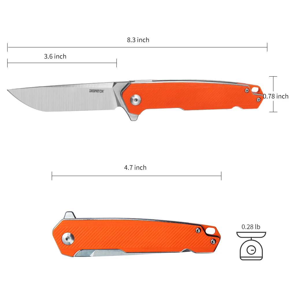 Отправка D2 стальной складной карманный нож G10 Ручка шарикоподшипник для