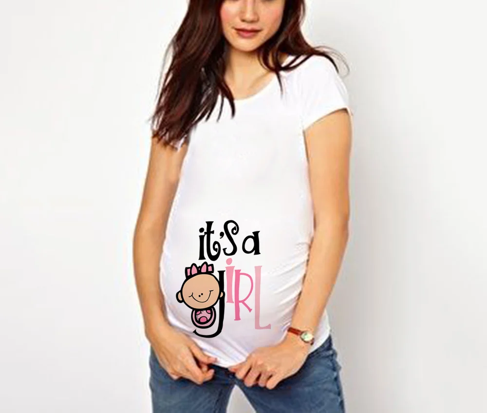 

Maternity Clothing Pregnant T Shirt Women Funny Tees Cute Baby Print T-shirt O-Neck Short Sleeve Pregnant Tops Pregnancy Tshirt