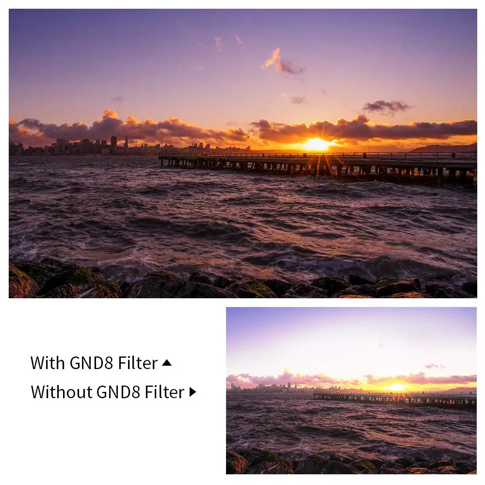 Градуированный градиентный фильтр нейтральной плотности K & F Concept ND8 (0 9/3