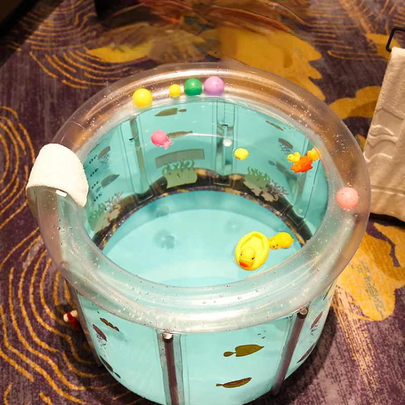 

Large Thick Bathtub Shower Transparent Portable Spa Inflatable Foldable Baby Bathtub Swimming Pool Banheira Bathroom Products 50