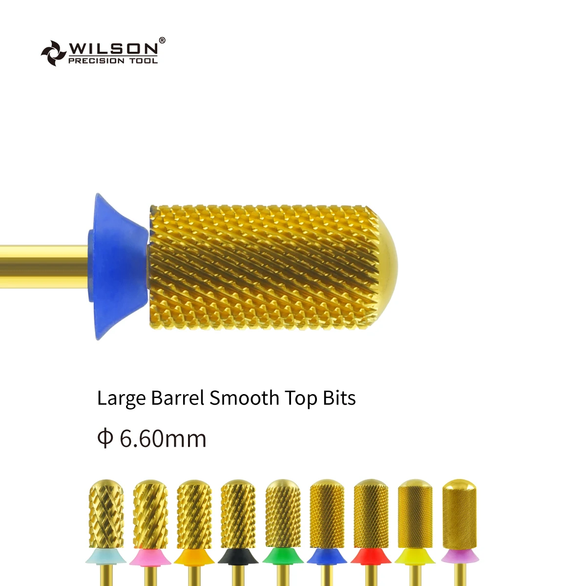 

2pcs Large Barrel Smooth Top Bit TiN Coating WILSON Carbide Nail Drill Bit
