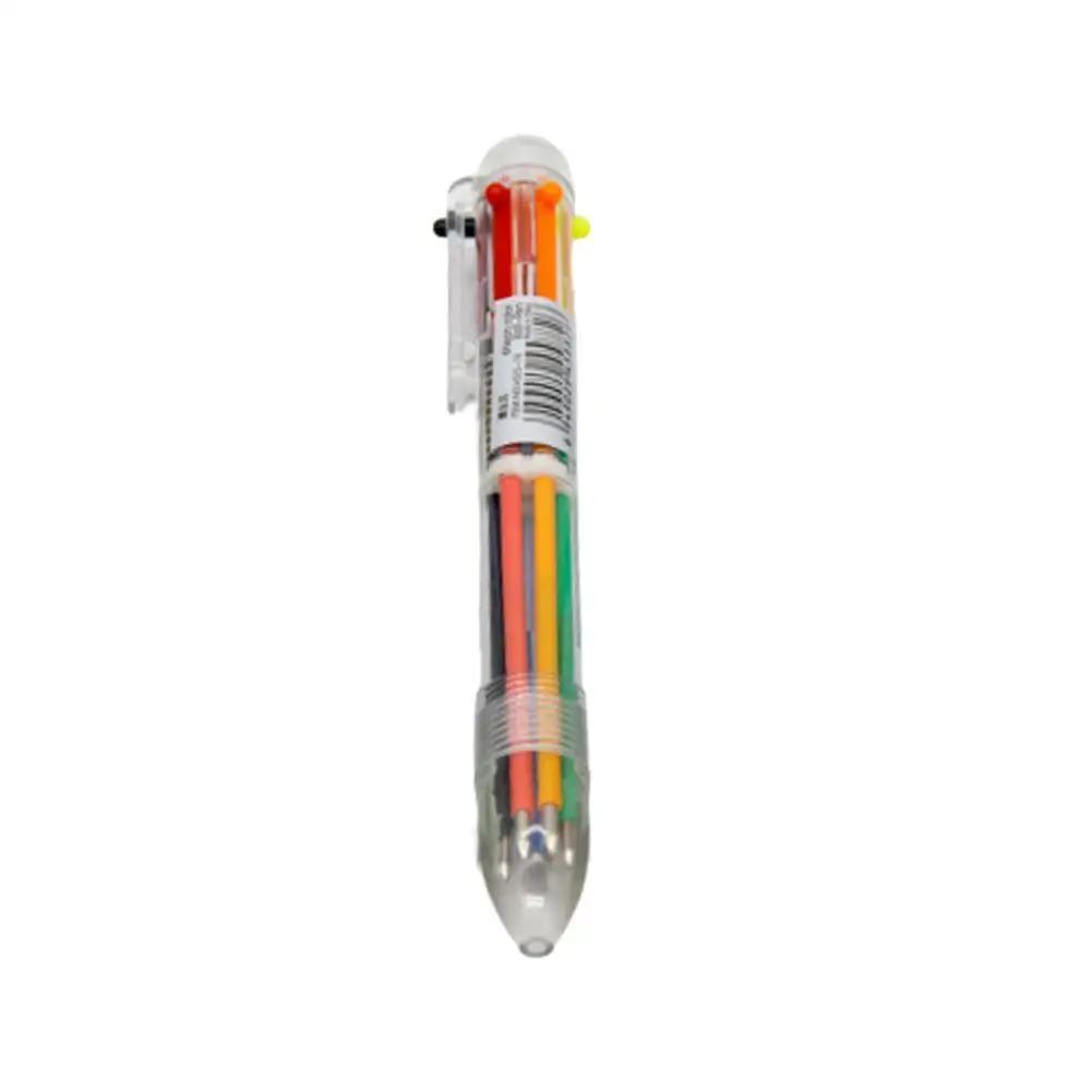 

New 6 In 1 Multi-Color Ballpoint Pen Ball Point Pens Pen Office Kids Ballpoint Supplies Plastic School Stationery Tool Writ Z3N0
