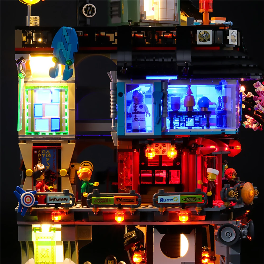 

Light Set for Ninjago City Building Blocks Model - Led Light kit Compatible with 70620 NOT Included The Model