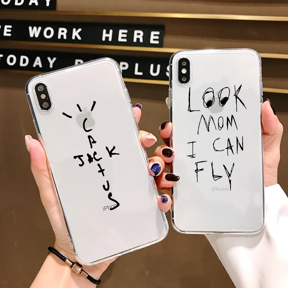 Чехол для iphone 11 12 ProMax SE X 7 XS XR Astroworld прозрачный с надписью я могу летать | Мобильные