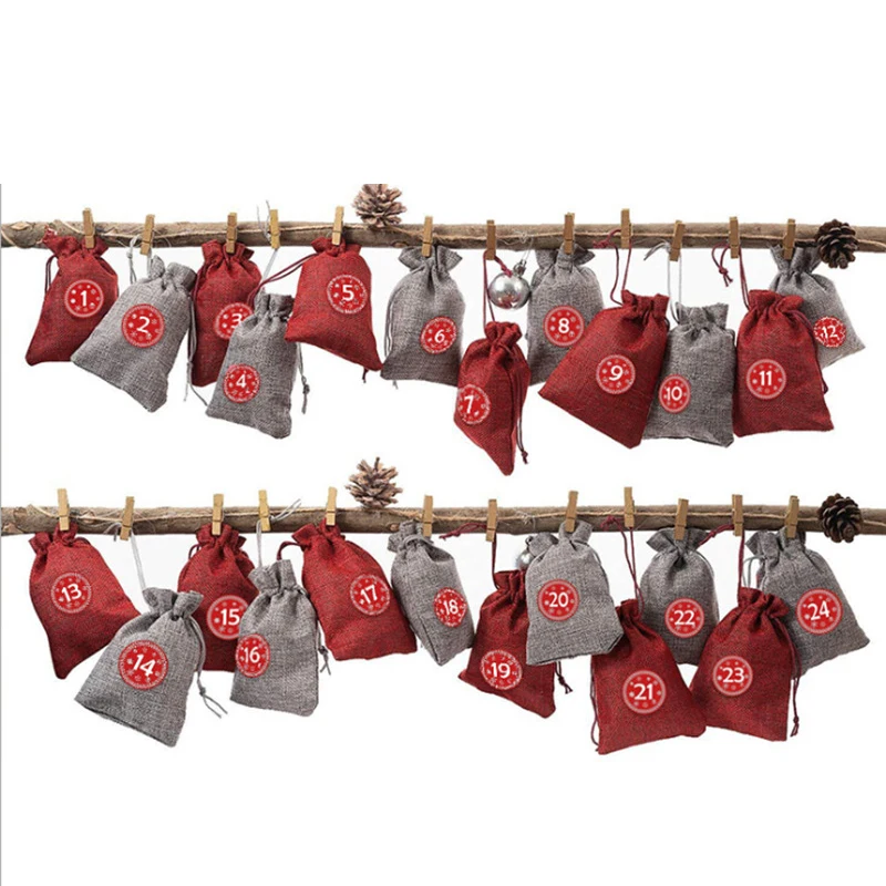 50 шт. Мешочек льняной гессенской пенька из натурального джута Drawstring небольшой