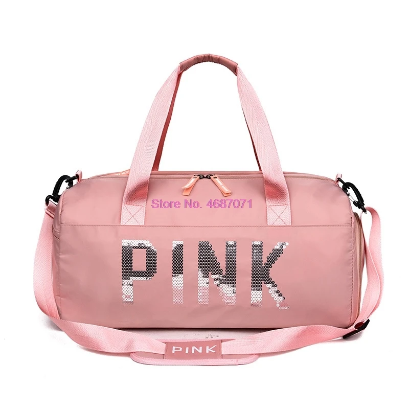 Доставка DHL 50 шт. дешевая черная спортивная сумка с блестками женские