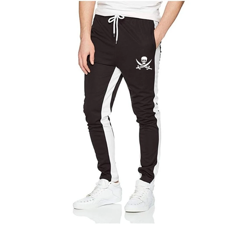 

2021 men's jogging casual pants fitness men's sportswear sportswear bottom Tight Pants Black gym jogging pants