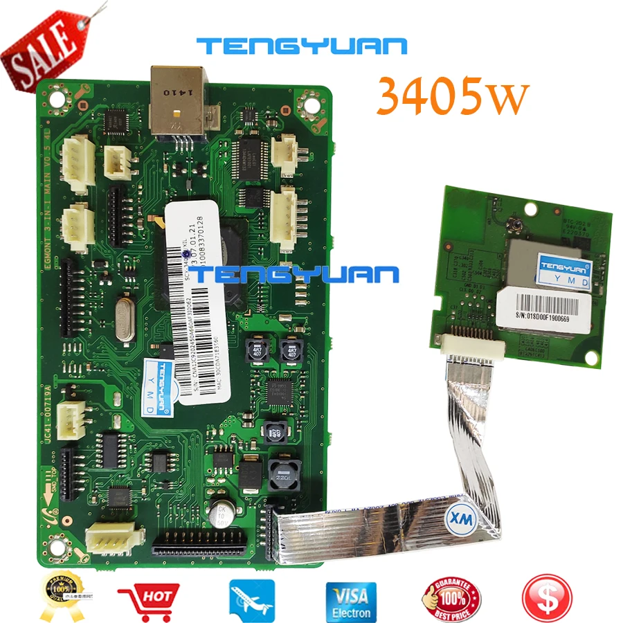 

2 X JC41-00719A Logic Main Board For Samsung SCX-3405 SCX-3406W SCX-3405W SCX 3405W 3405 3406W 3406 Formatter Boardprinter parts