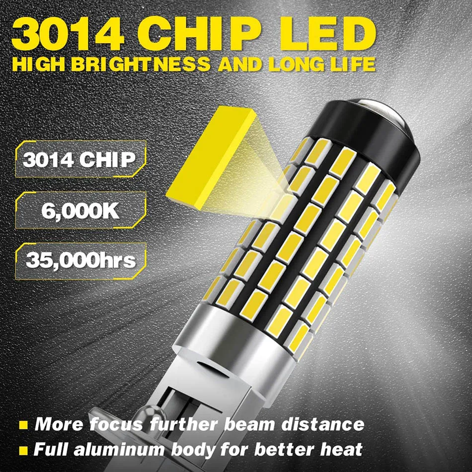 AILEO H1 светодиодный Противотуманные фары Дневные Фары Светильник лампы 3014 78SMD