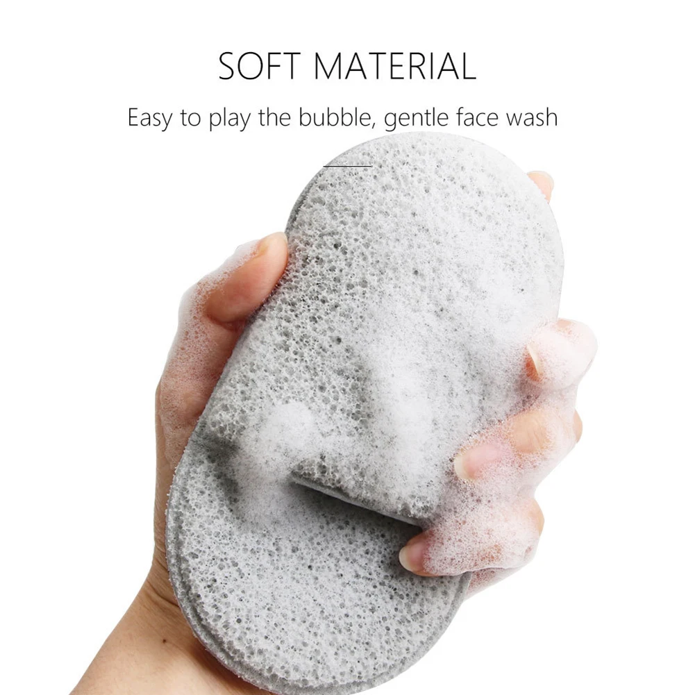 Portable Oval Shape Reusable Face Cleaning Sponge Makeup Remover Cleaner Puff Skin |
