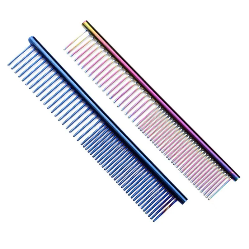 

Pet Cats And Dogs Grooming Density Haircut Stainless Steel Inline Steel Needle Comb Gold Home Tool Combs MC