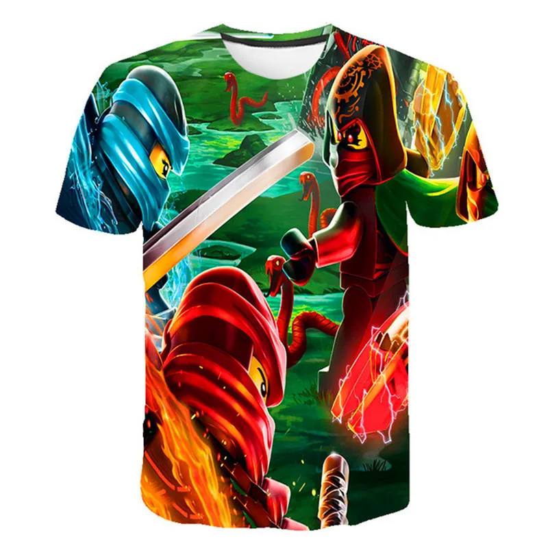 

3D Boys T-shirts Summer Kids Ninjago T Shirts Cartoon anime fashion Boy Girl tshirt Costume Boy Clothes Children Clothing 4Y-14Y