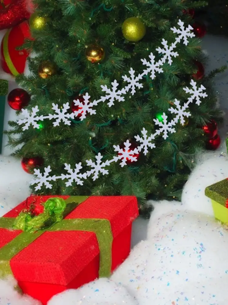 5 м Рождественская Снежинка лента в форме листьев Нетканая ткань украшение