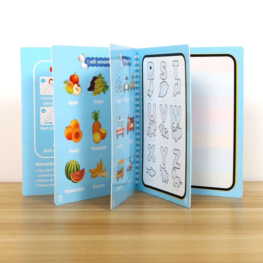 Детские игрушки для рисования книжка раскраска Монтессори волшебная ручка доска