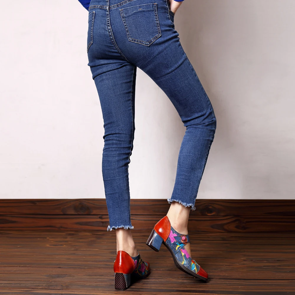 Новинка модная женская кожаная обувь ручной работы в европейском и американском