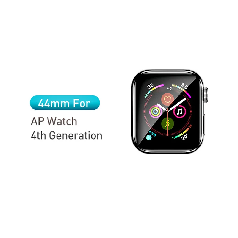 44mm for iWatch 4 Мягкое закаленное стекло Baseus 0,2 мм для iWatch 4 40 44 мм 3D изогнутое полное покрытие Защитная пленка для iWatch 3 2 1 38 42 мм стекло - Цвет: 44mm for iWatch 4