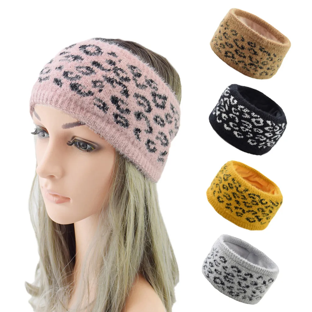 Зимние шерстяные повязки для волос Therml повязка на голову женщин утолщенная рук