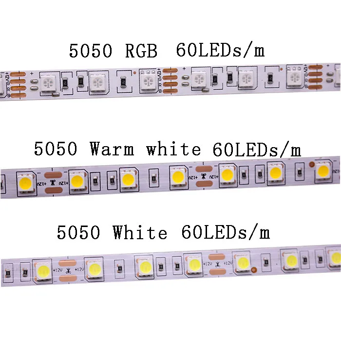 DC12V 24V 5050 Светодиодные ленты RGBW гибкий светодиодный светильник 60LED/м NW 4000K УФ IP20/IP65