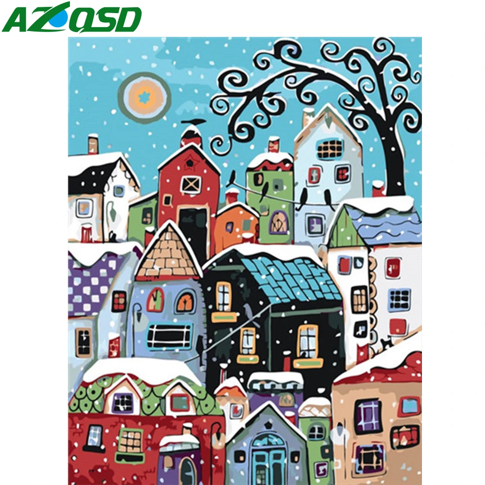 AZQSD DIY нерамка Раскраска по номерам мультфильм на холсте ручной работы акриловые