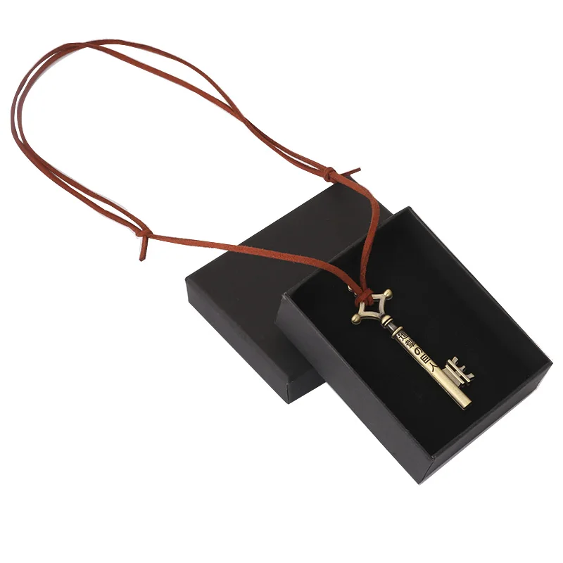 

Anime Attack on Titan Necklace Key Pendant Rope Chain Choker Women Necklaces Charm Gifts Jewelry collares