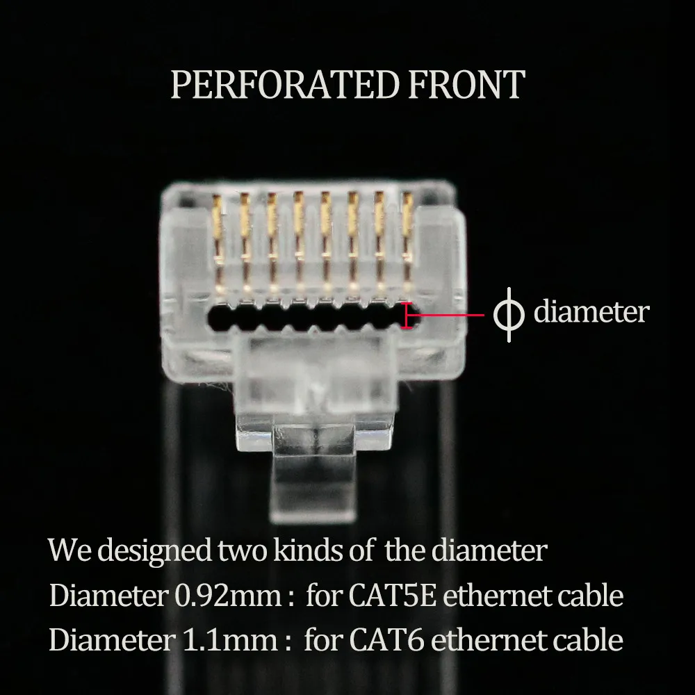 200 шт. EZ RJ45 разъем cat6 rj 45 ethernet Кабельный cat5e utp 8P8C cat 6 сетевой 8 контактный