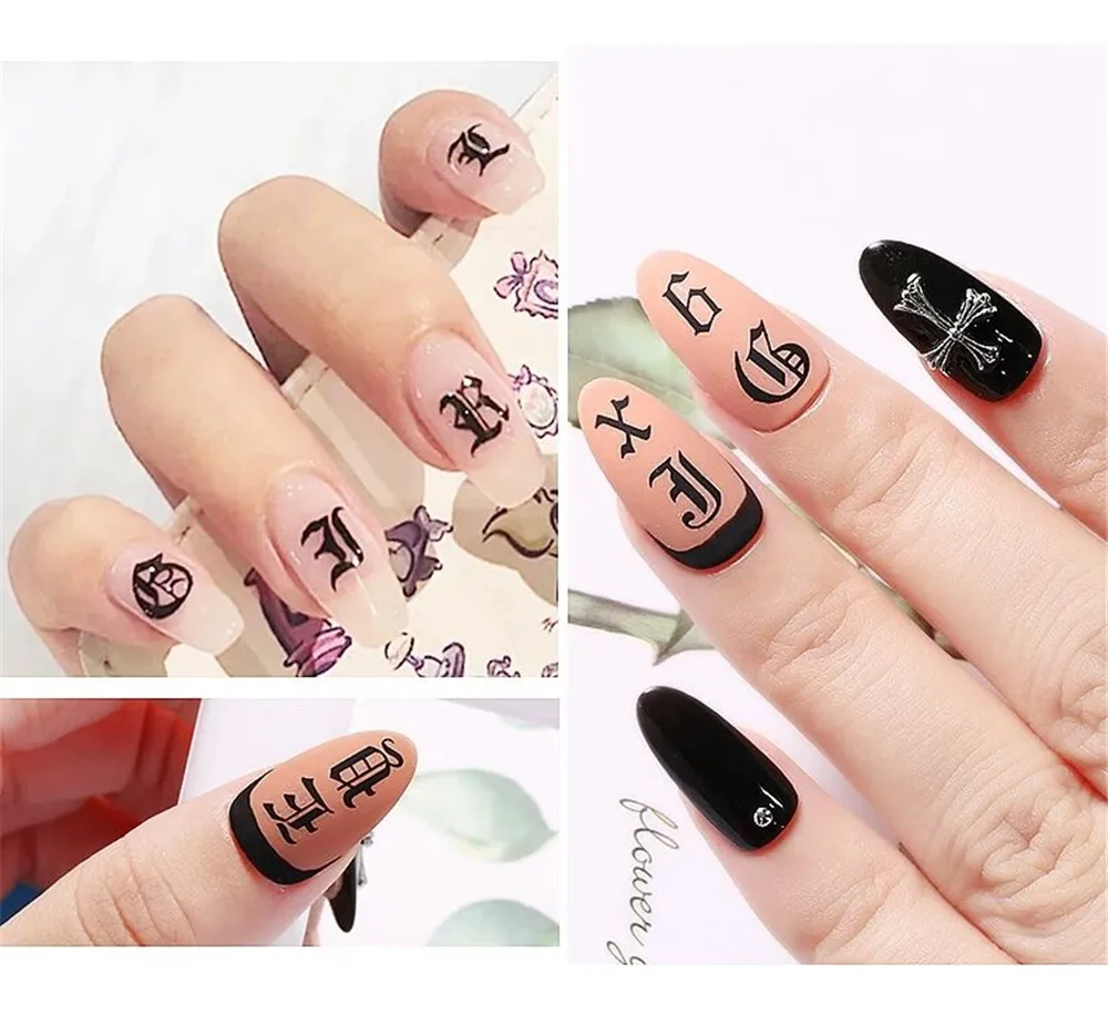 1 шт. наклейка для ногтей с буквами на английском языке | Красота и здоровье